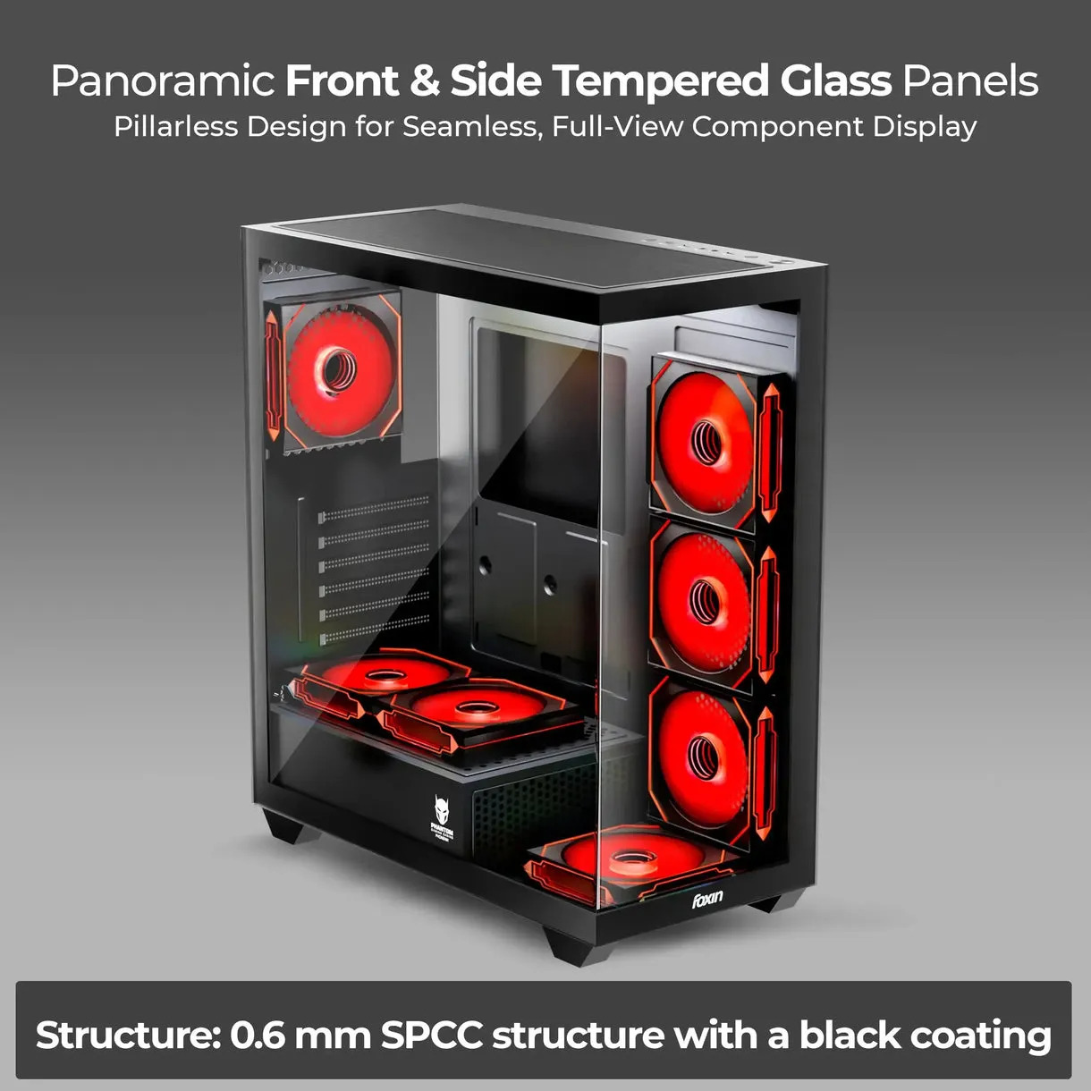 Foxin Gaming Cabinet Mid Tower ARGB Phoenix - Image 3