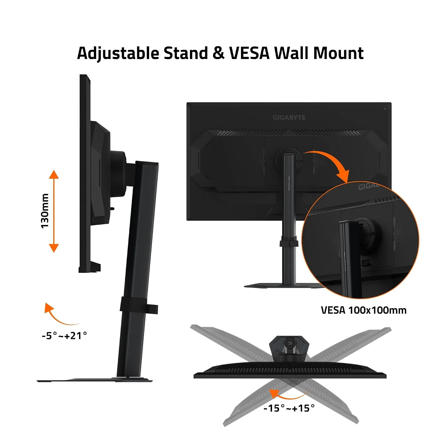 Gigabyte Gaming LED Monitor 24" IPS FHD 240Hz with Speaker (G25F2A) - Image 3