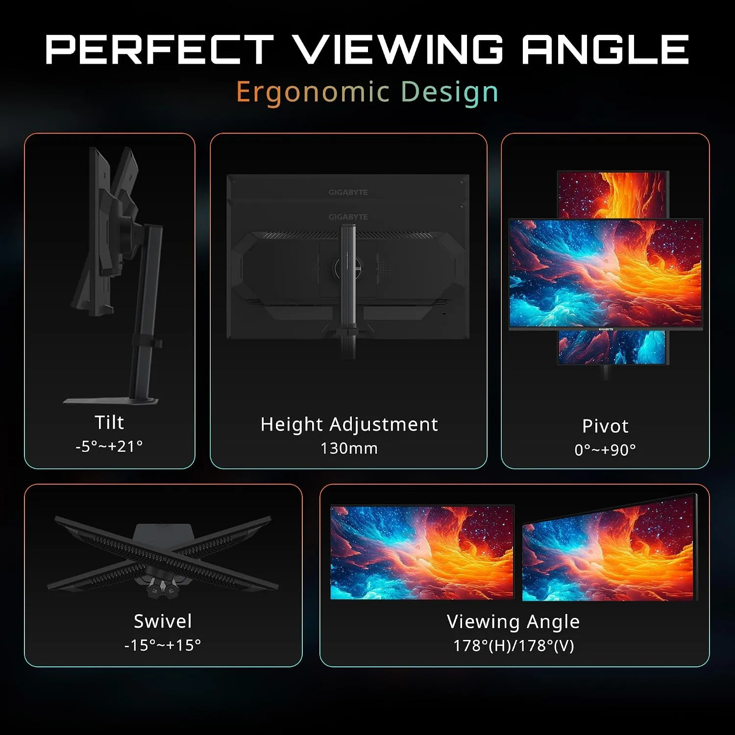 Gigabyte Gaming LED Monitor 24" IPS FHD 240Hz with Speaker (G25F2A) - Image 5