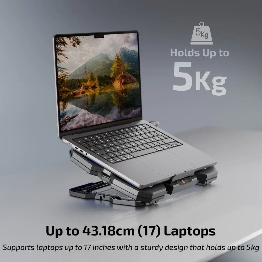 Iball Laptop Cooling Pad With Mobile Stand For 17 Inch Icepad 500 - Image 2
