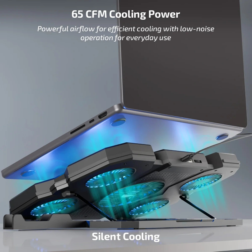 Iball Laptop Cooling Pad With Mobile Stand For 17 Inch Icepad 500 - Image 4