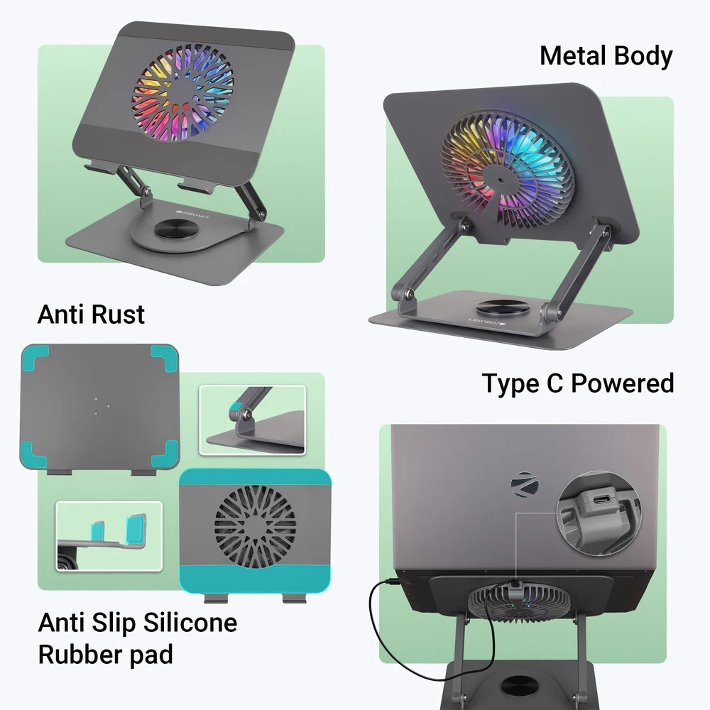 Zebronics Laptop Stand For 17" Metal NS4000 Pro (Open Box) - Image 4