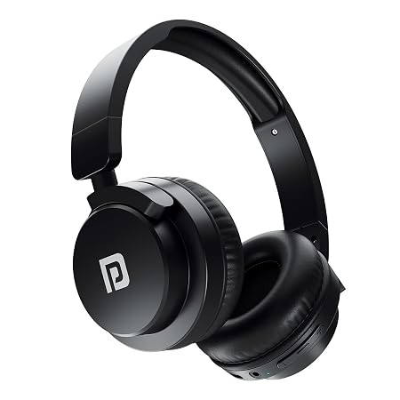 Portronics Muffs M2 Bluetooth Headphones On Ear with Upto 40 Hrs Playtime, 40mm Dynamic Drivers, AUX 3.5mm, Powerful Bass, Laptop & PC Support, Type C Charging Port, Foldable Design(Black) (POR 1882)