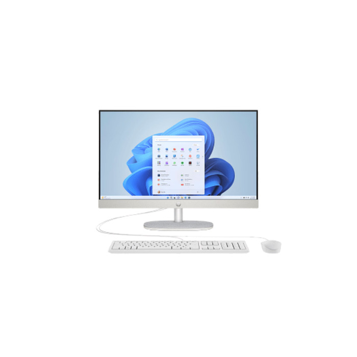 HP 24-cr0550in AIO Desktop, 13th Gen Intel Core i3-1315U, 8 GB RAM, 512 GB SSD, 23.8 Inch FHD IPS Screen, Windows 11 Home, Ms Office 2024, Wireless Keyboard & Mouse, Shell White