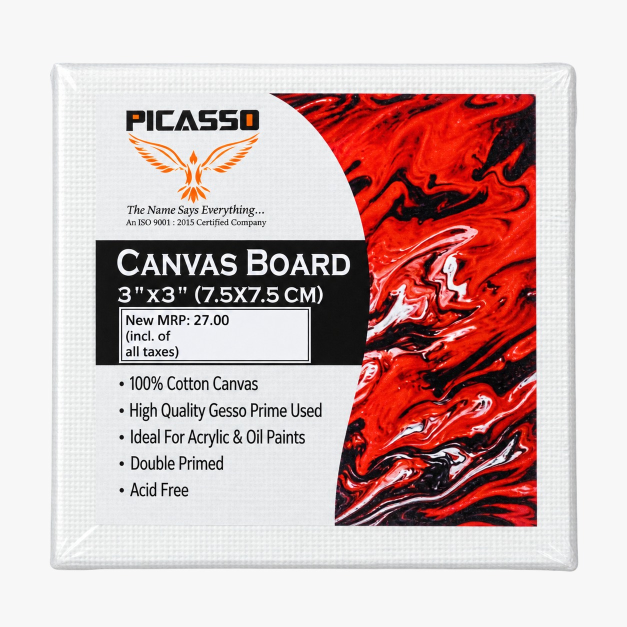 PICASSO Canvas Board 3x3 Inch | 7.5x7.5 cm