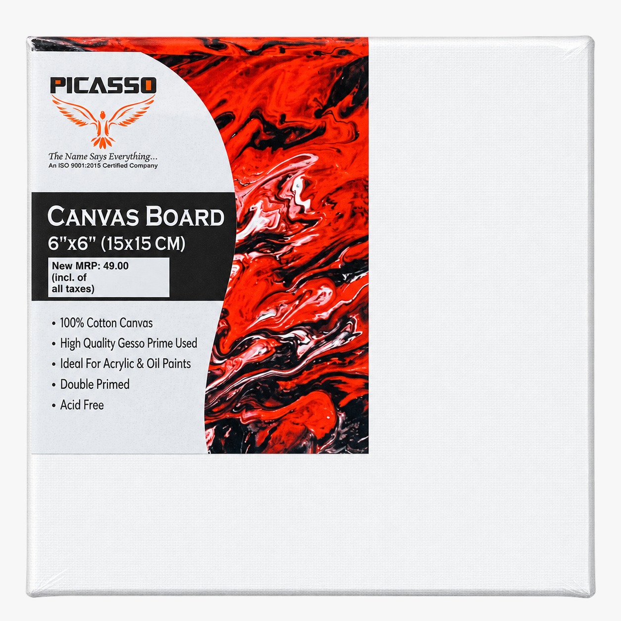PICASSO Canvas Board 6x6 Inch | 15x15 cm