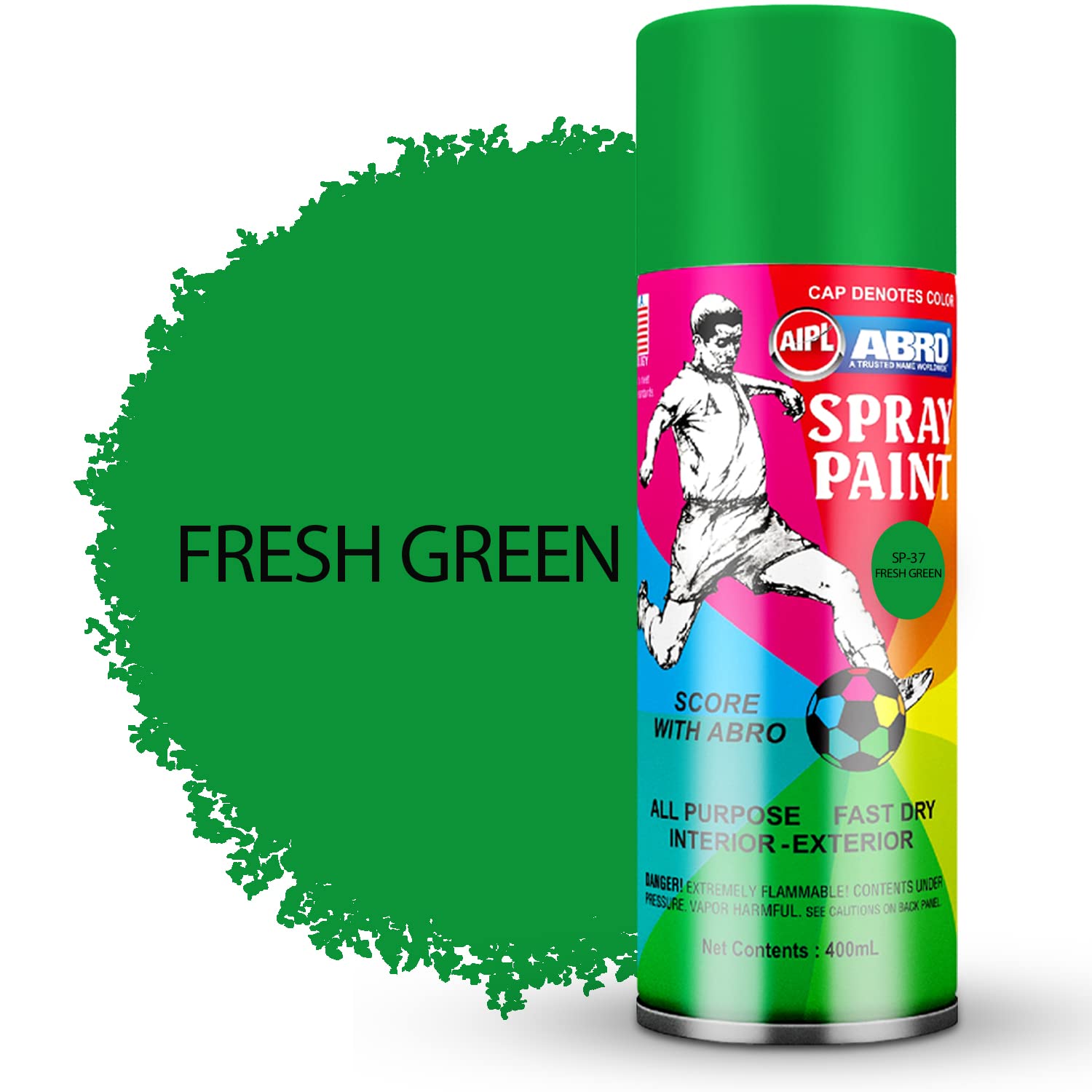ABRO 37 Fresh Green Spray Paint 400 mL