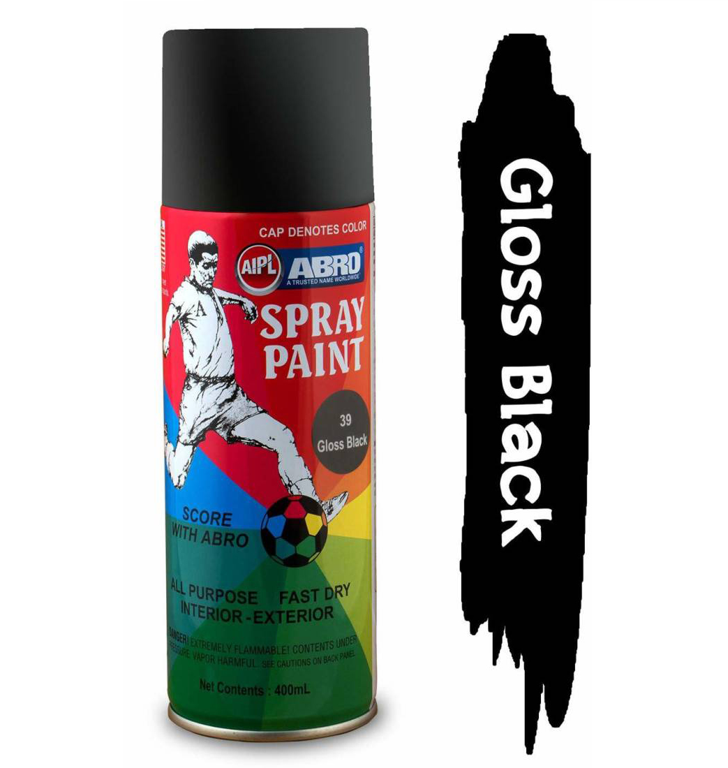 ABRO 39 Gloss Black Spray Paint 400 mL