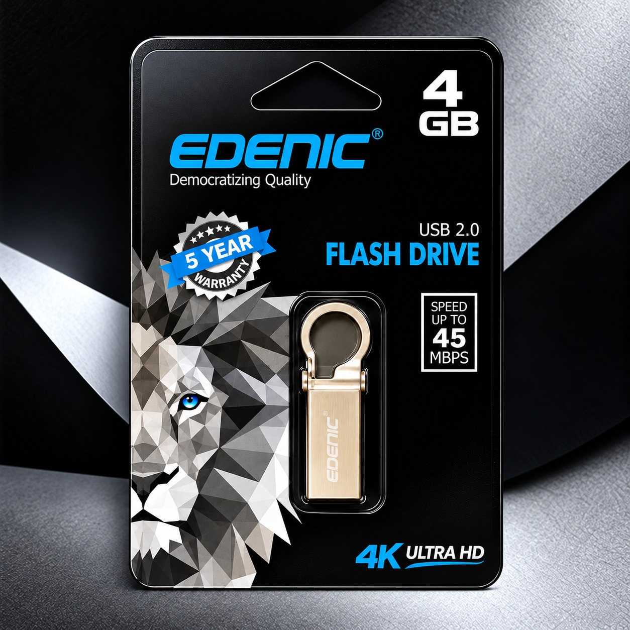 Edenic 4 GB USB 2.0 Pendrive | Metal Body