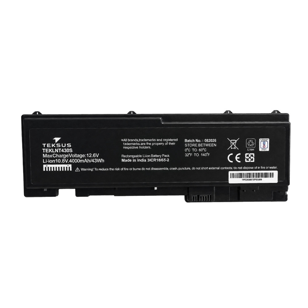 Teksus Laptop Battery Compatible For Lenovo Thinkpad T430S 6C - Image 2