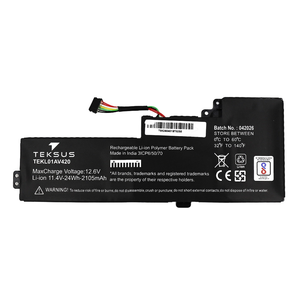 Teksus Laptop Battery Compatible For Lenovo Thinkpad T470 | T480 | 01AV420 3C - Image 2