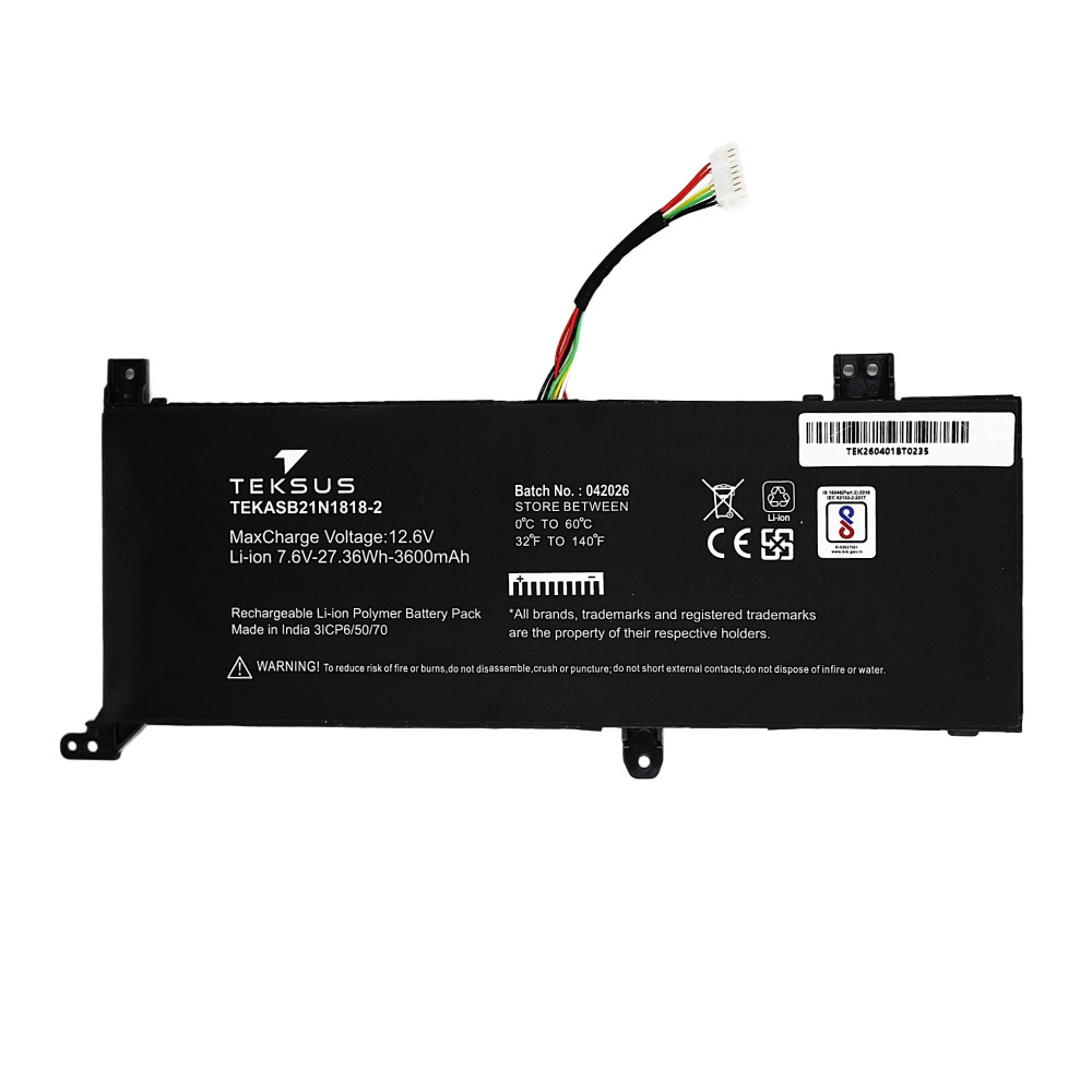 Teksus Laptop Battery Compatible For ASUS VivoBook 14 X412D | B21N1818-2 2C - Image 2