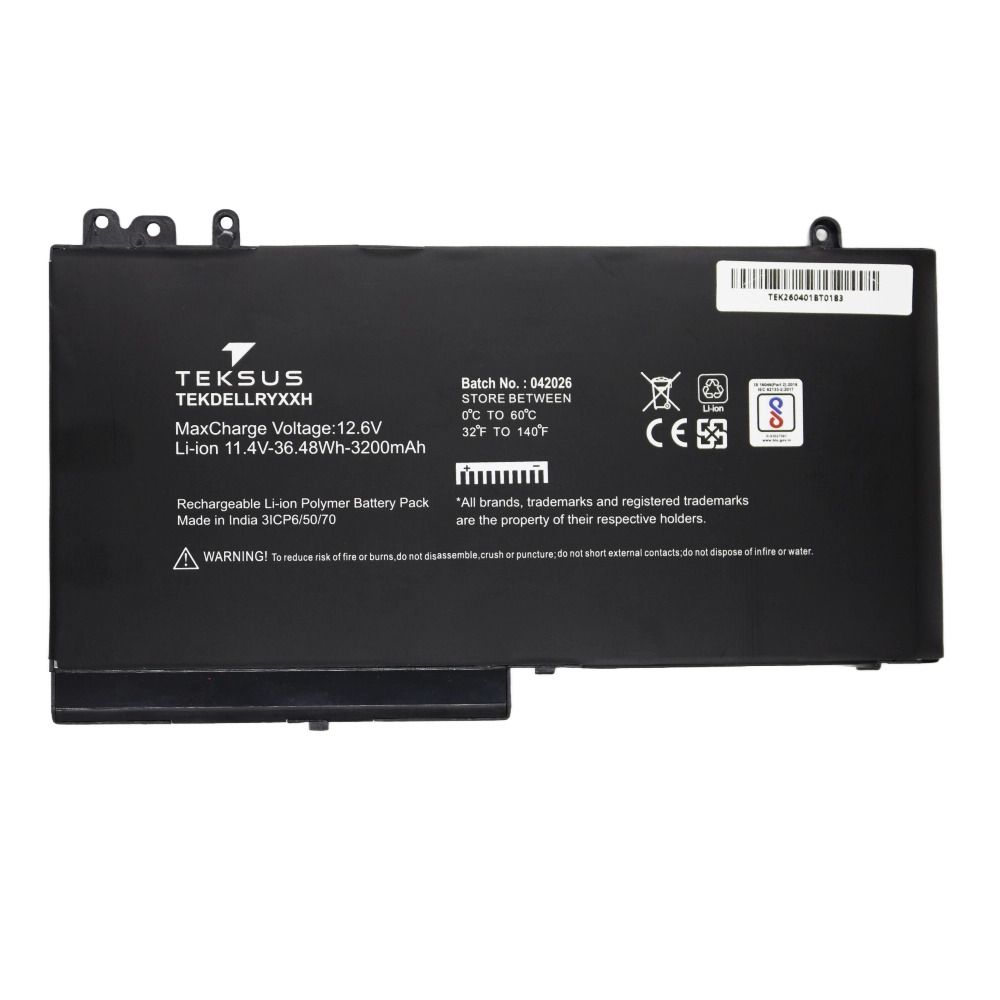 Teksus Laptop Battery Compatible For Dell Latitude E5450 | RYXXH 3C - Image 2