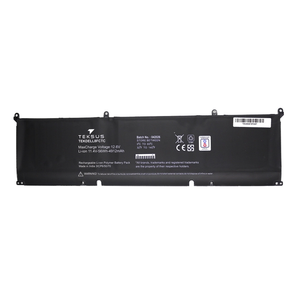 Teksus Laptop Battery Compatible For Dell XPS 15 9500 | 8FCTC 3C - Image 2