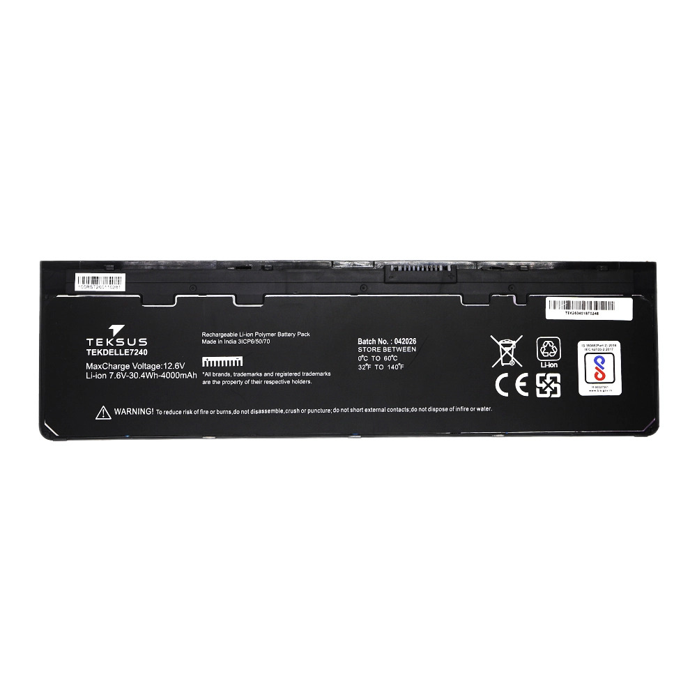Teksus Laptop Battery Compatible For Dell Latitude E7240 | WD52H 4C - Image 2