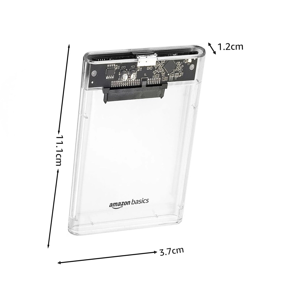 Amazon Basics HDD Casing 2.5 Inch Sata USB Type C Transparent (ESC-TP01) - Image 2