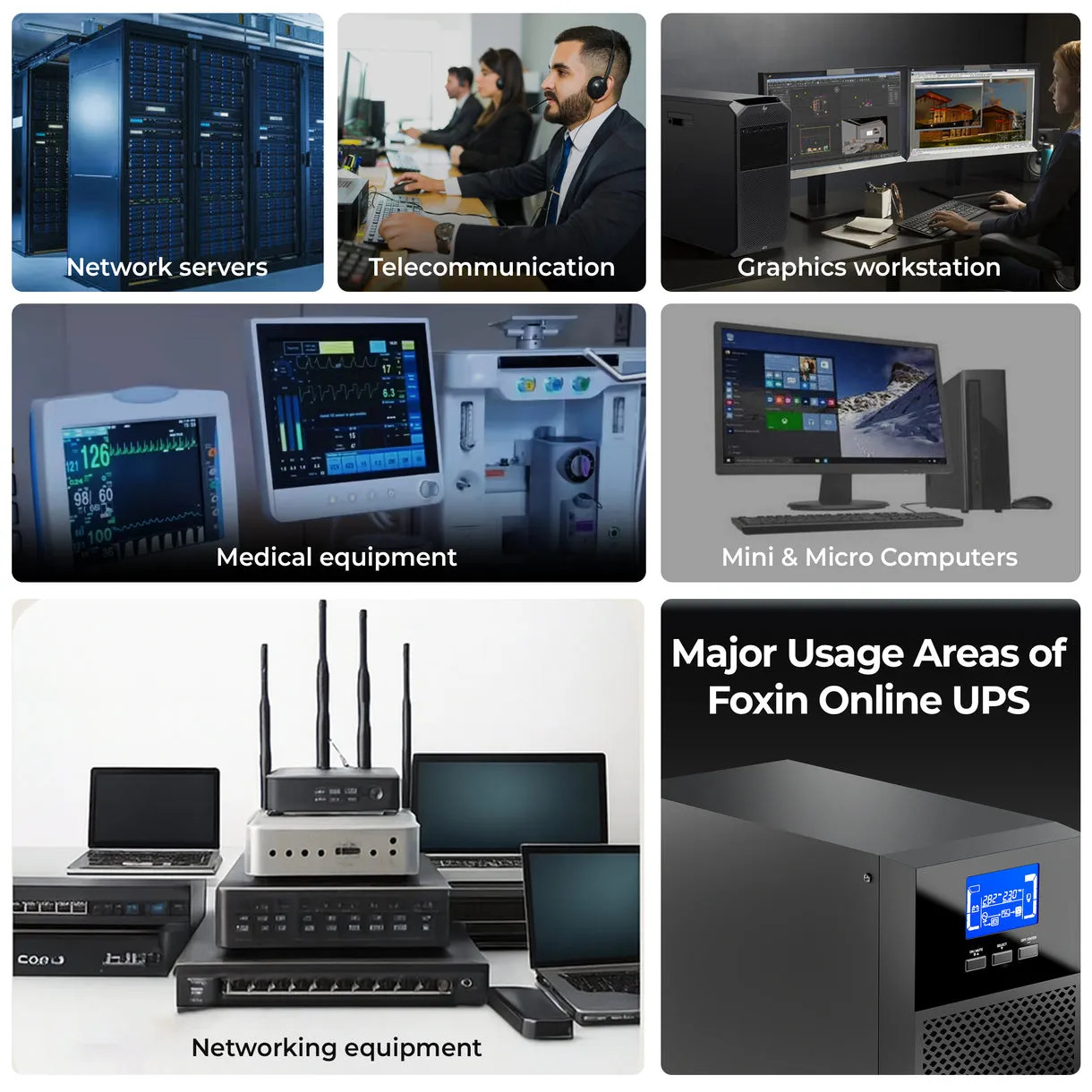 Foxin UPS 1000VA Online (2+2 Warranty) - Image 3