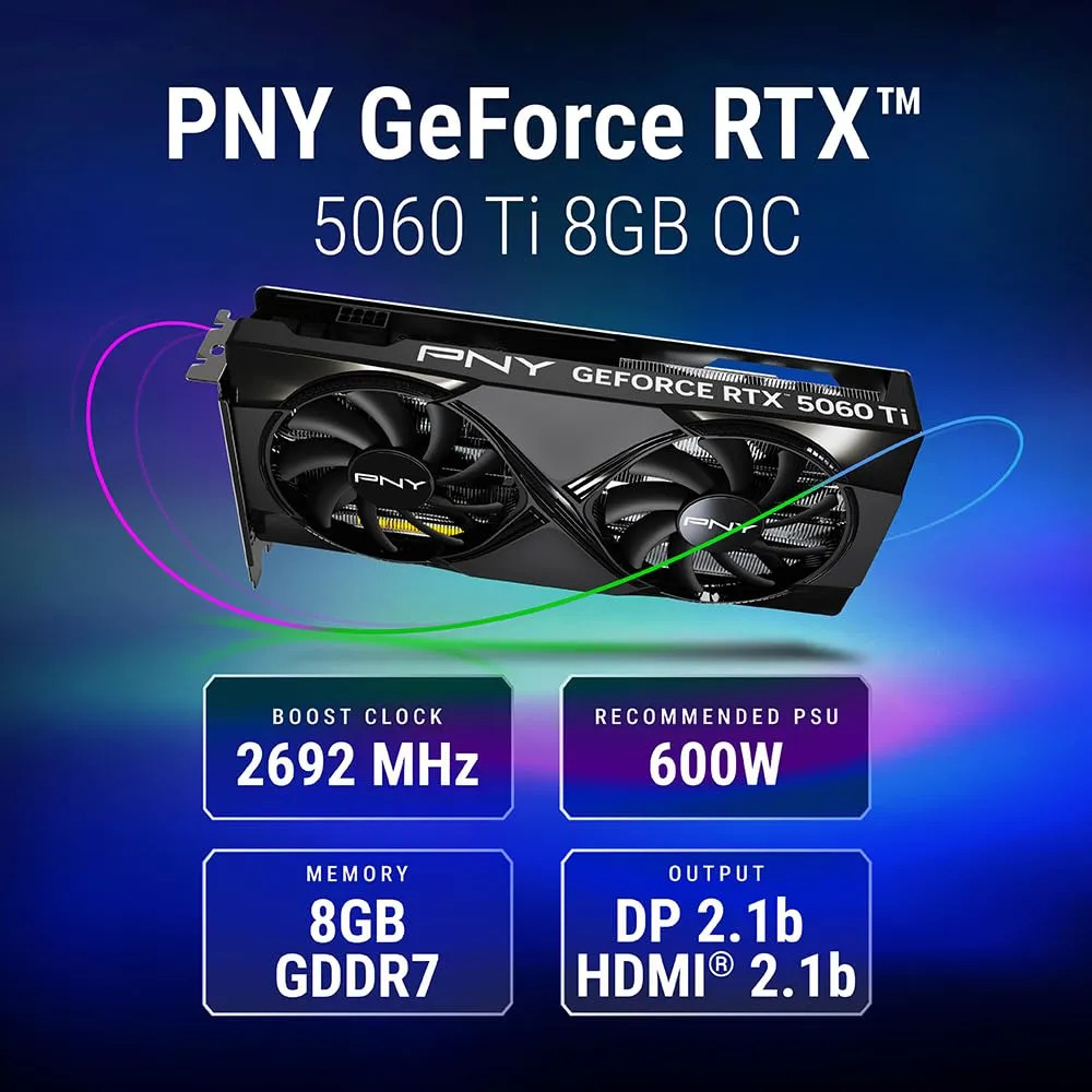 PNY Graphic Card Nvidia RTX 5060 Ti 8GB DDR7 - Image 4