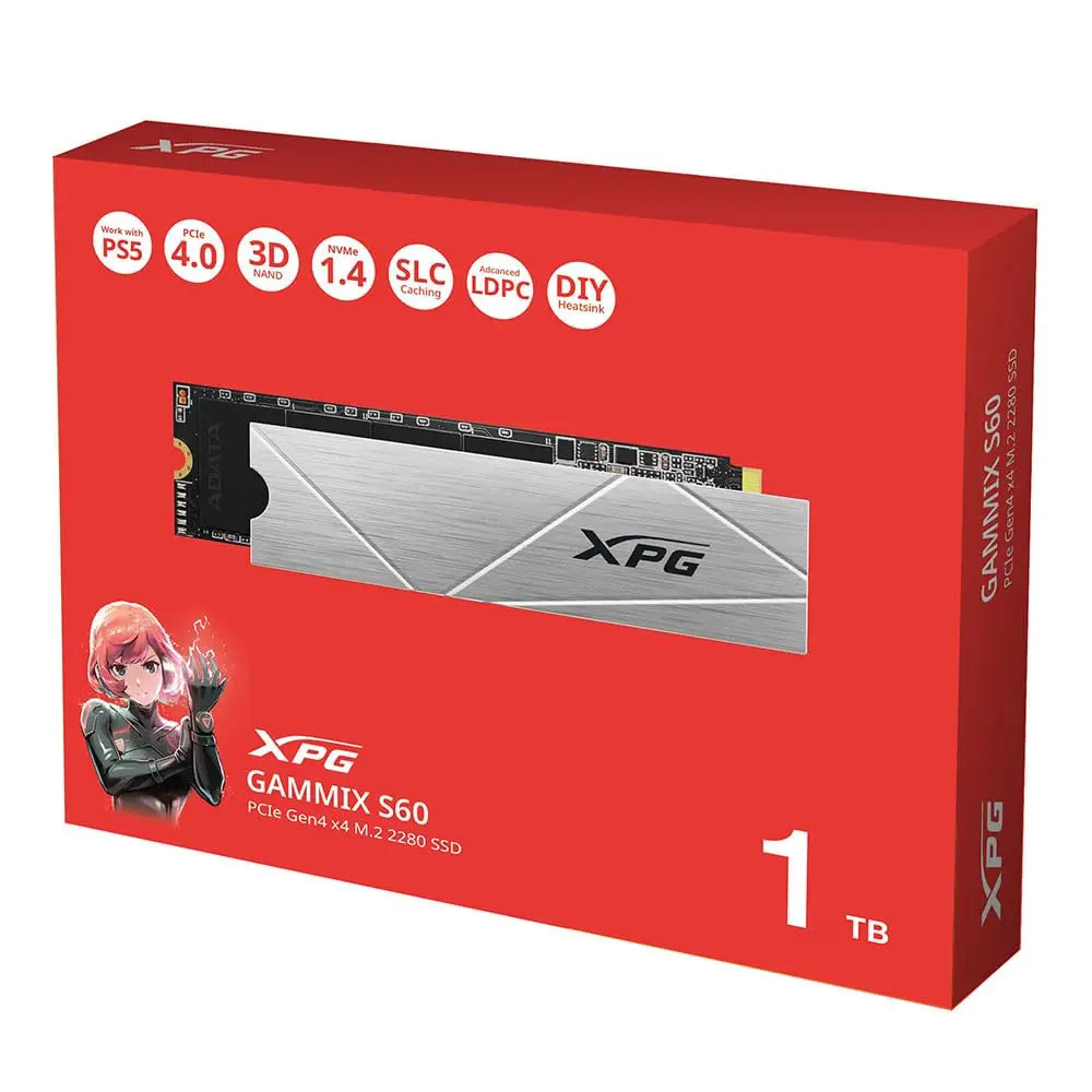 XPG INTERNAL SSD 1TB NVMe 2280 GAMMIX S60 Gen4