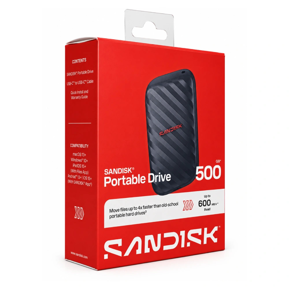 Sandisk External SSD 500GB E10 (with Type-C)