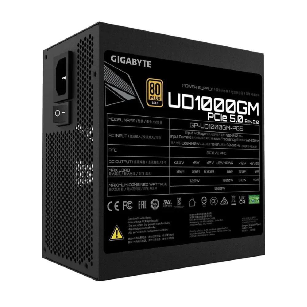 Gigabyte UD1000GM 1000w 80 Plus Gold Desktop Power Supply - Image 3