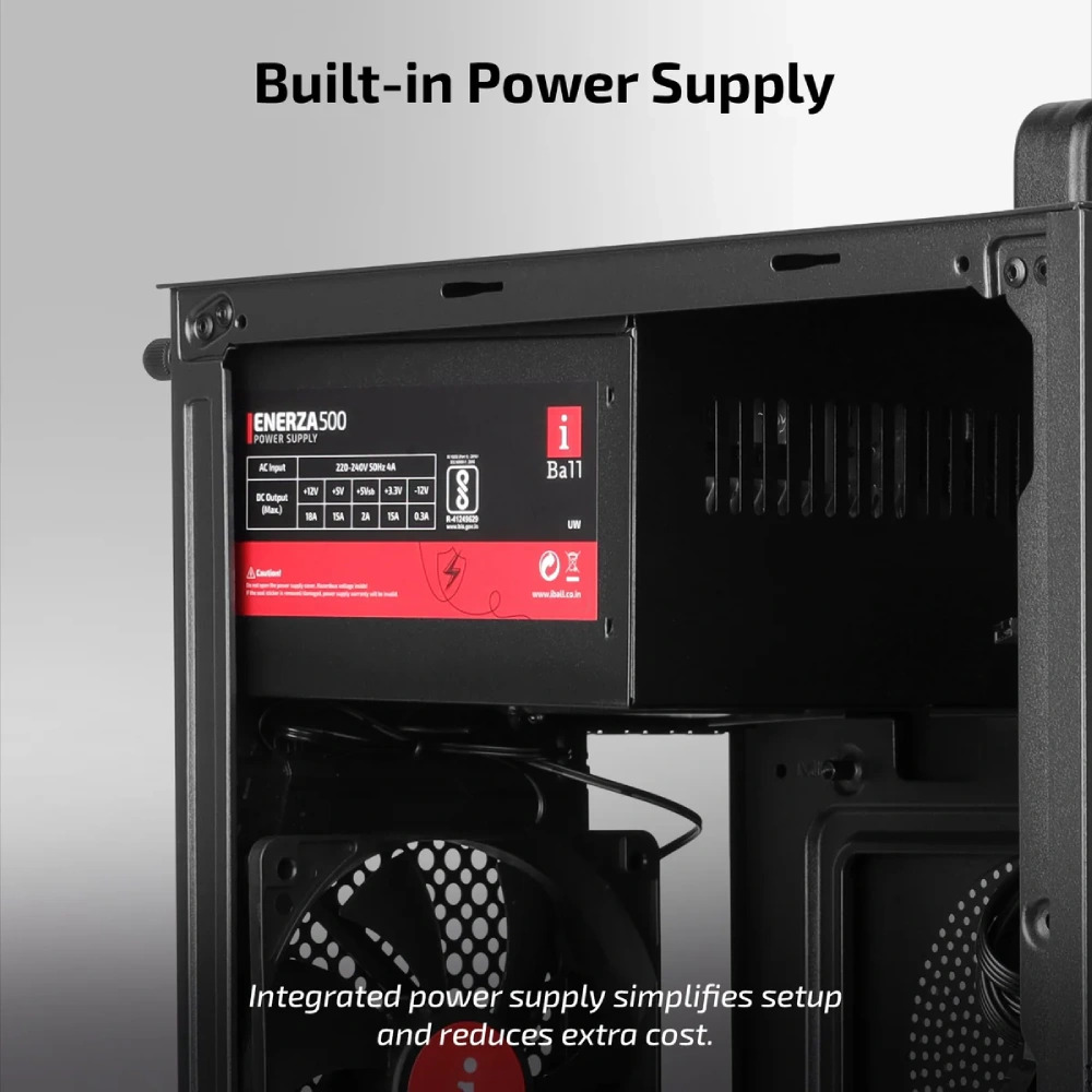 Iball Cabinet With Smps MT : 40 Black - Image 4
