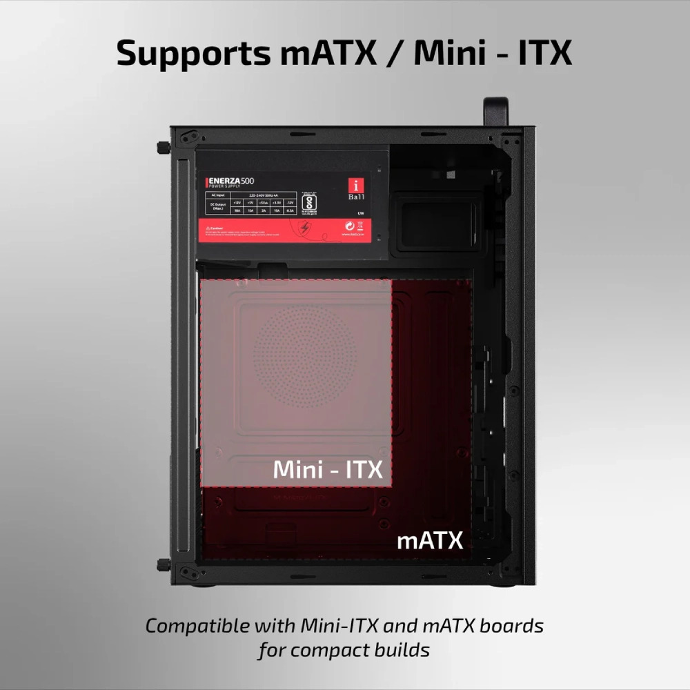 Iball Cabinet With Smps MT : 40 Black - Image 5