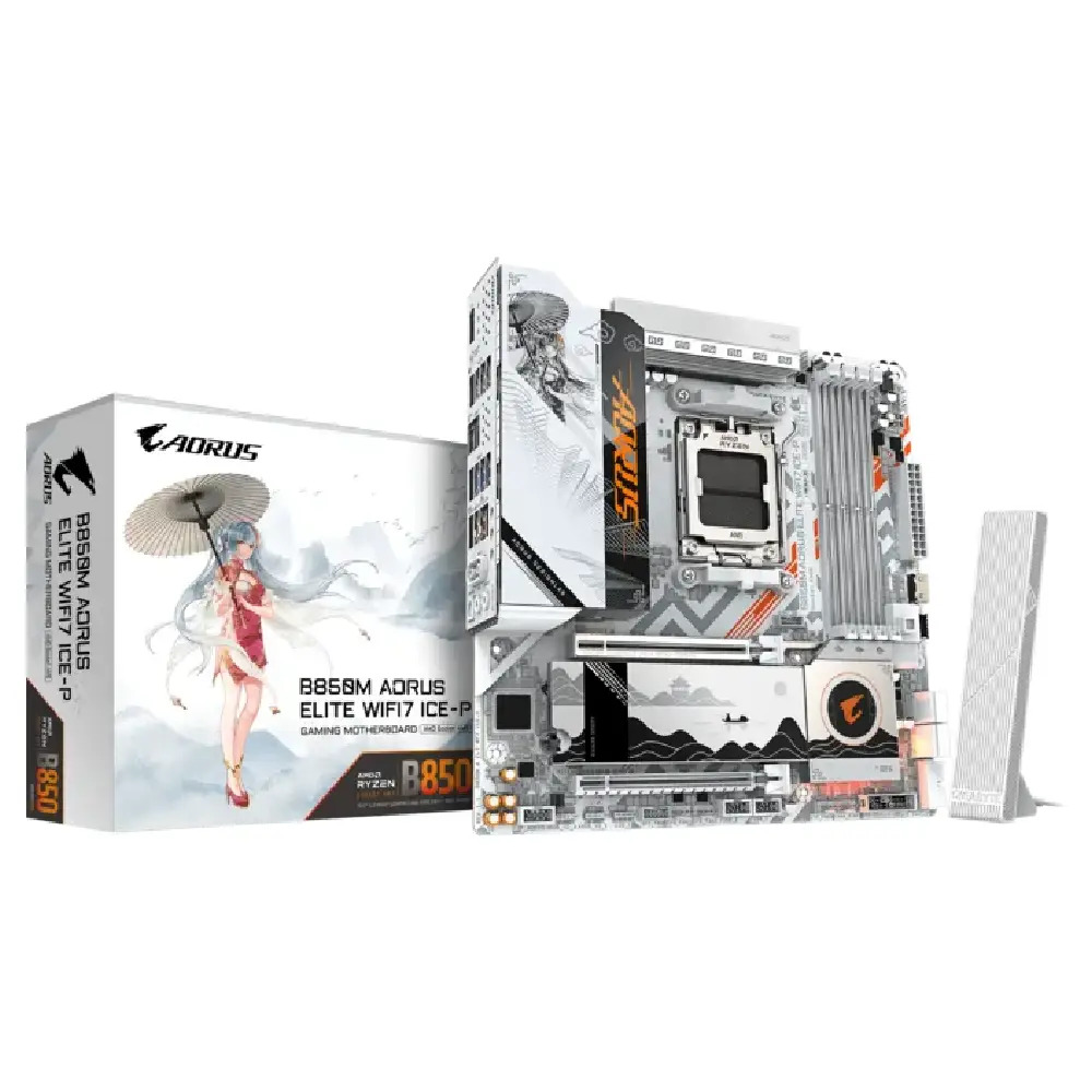 Gigabyte Motherboard B850M AORUS ELITE WIFI7 ICE-P DDR5 For AMD