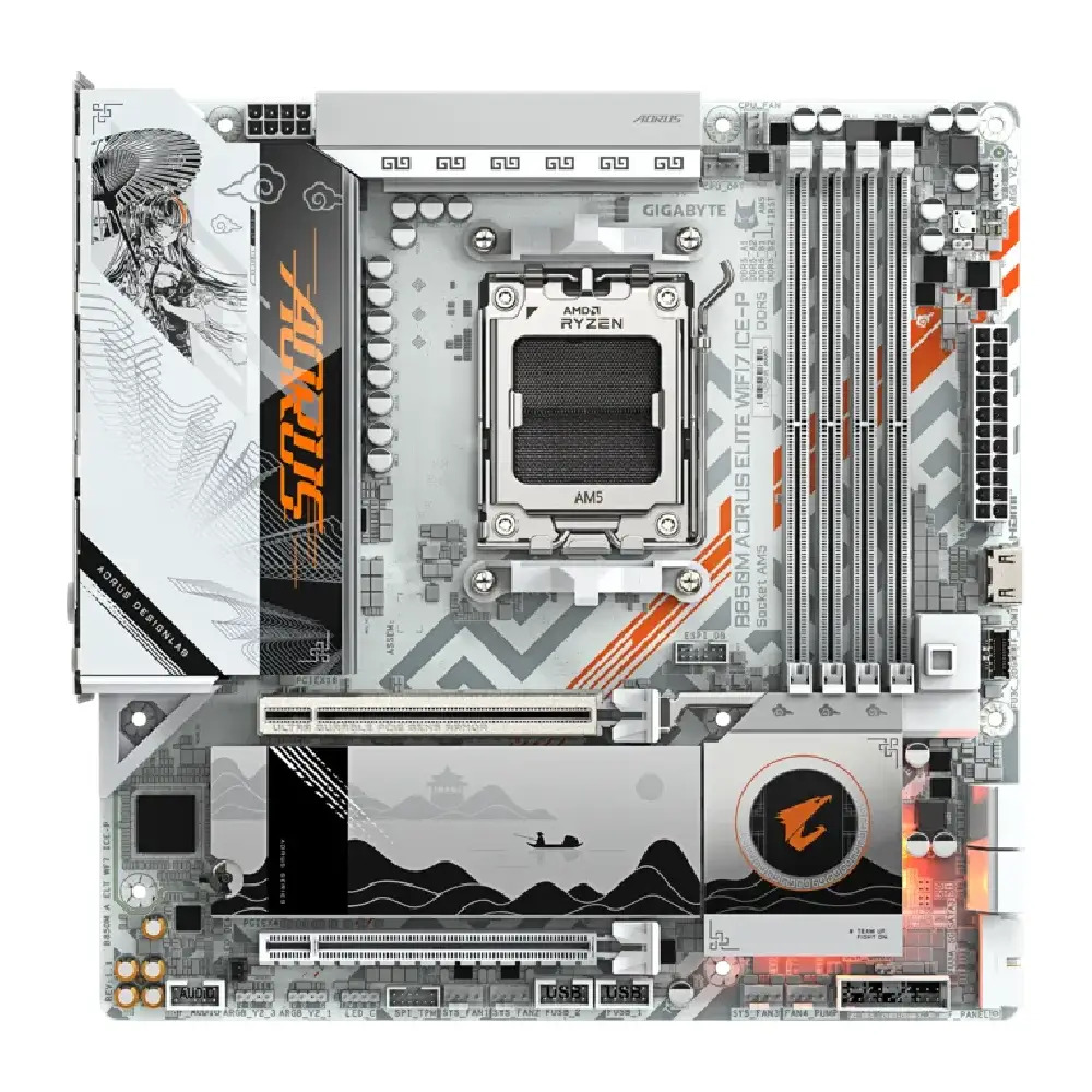 Gigabyte Motherboard B850M AORUS ELITE WIFI7 ICE-P DDR5 For AMD - Image 2