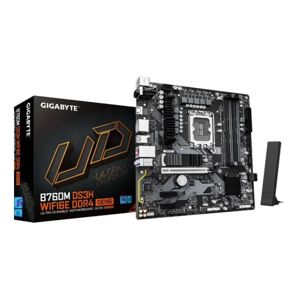 Gigabyte Motherboard B760M DS3H WIFI6E DDR4 GEN5 For INTEL 12th | 13th | 14th Gen