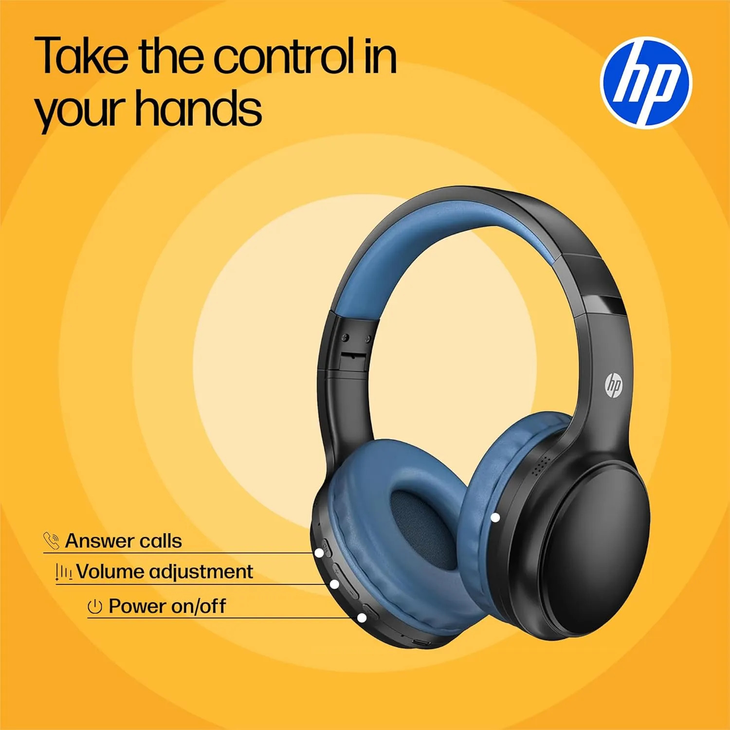 HP Wireless Headphone with Active Noise Cancellation H200 (Open Box) - Image 2
