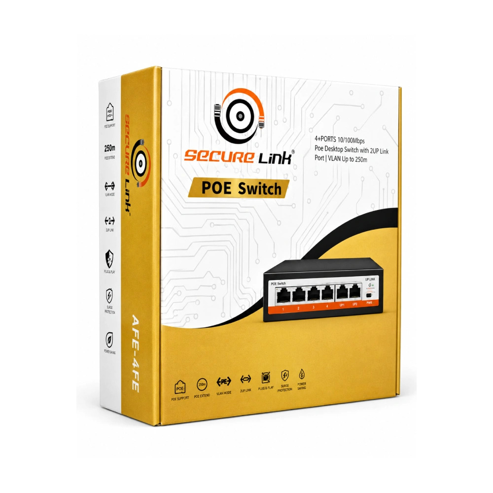 Securelink Poe Switch 4 Port (4 FE+ 2 FE Port)
