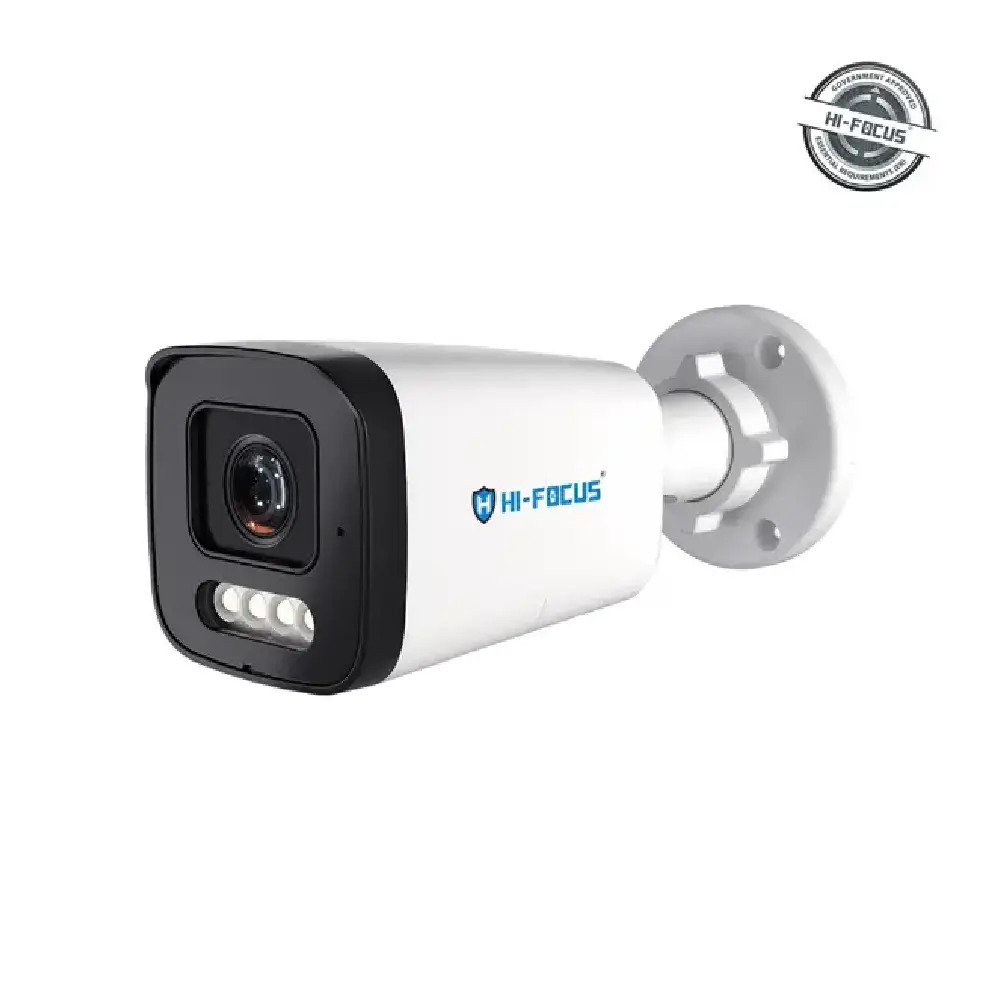 Hi-Focus 5MP IP Hybrid Bullet Camera with Mic 4mm Metal Body (T4515-ADLS-I2) - Image 2