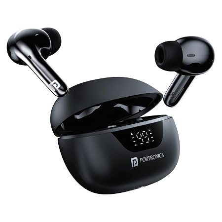 Portronics Harmonics Twins 28 ANC TWS Earbuds with 50H Playback (Black) POR 2241