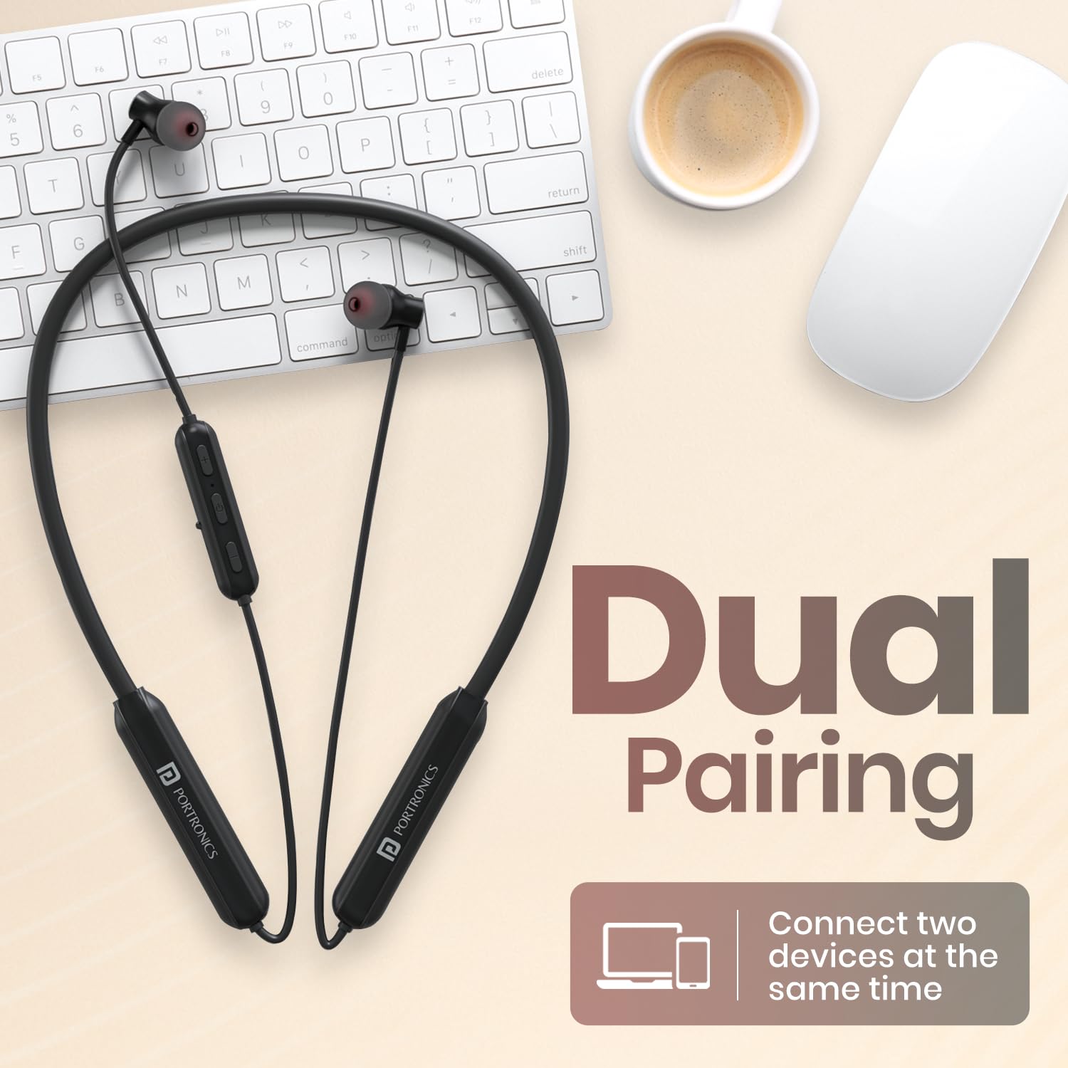 Portronics Harmonics Y2 Bluetooth Neckband with 70H Playtime (POR 3109) - Image 5