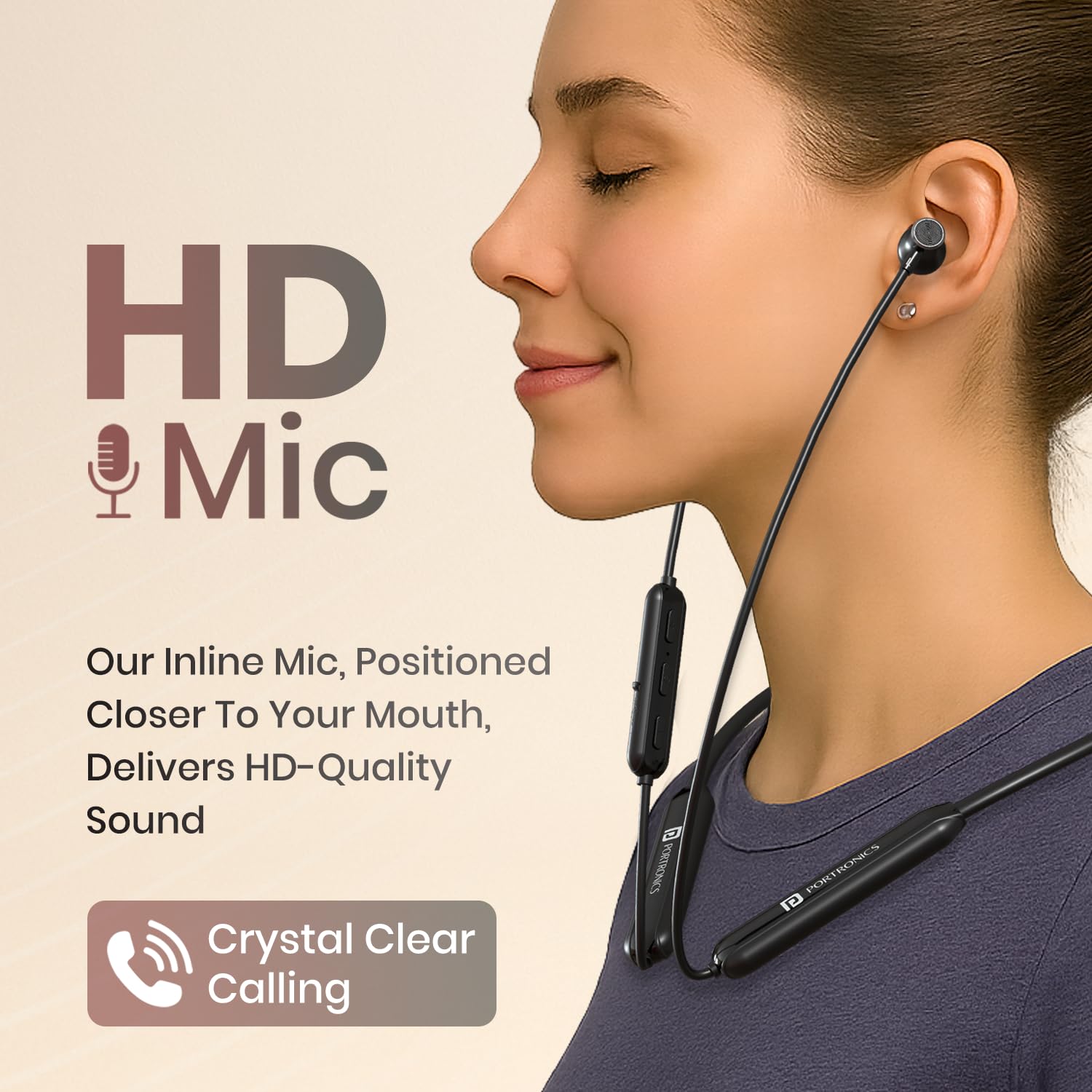 Portronics Harmonics Y2 Bluetooth Neckband with 70H Playtime (POR 3109) - Image 7