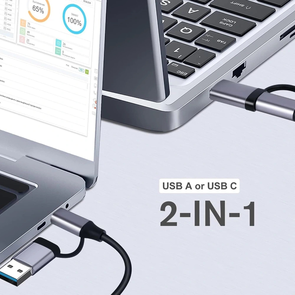 Ant Esports Type-C + USB TO USB Hub | Card Reader 6 Port AEC610 - Image 3