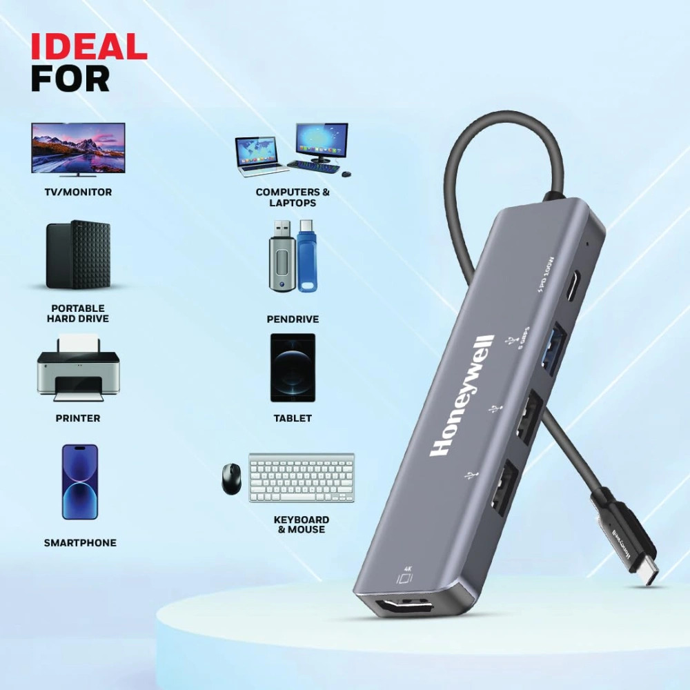Honeywell Type C Docking Station 5 in 1 (USB | Type C | HDMI) (Open Box) - Image 2