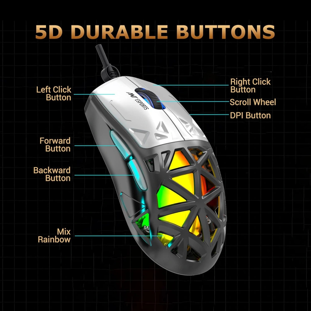 Ant Esports USB Gaming Keyboard Mouse Combo THUNDER 10 RGB - Image 2
