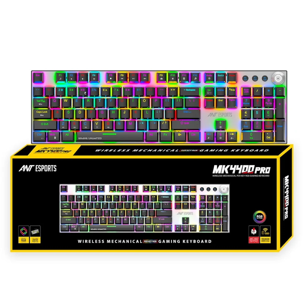 Ant Esports WiFi Mechanical Gaming Keyboard MMK4400 Pro Red Switches