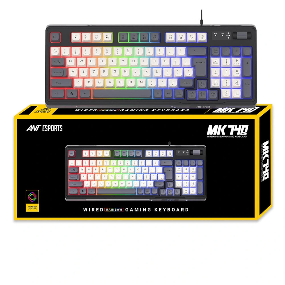Ant Esports USB Gaming Keyboard RGB MK740 Rainbow Led