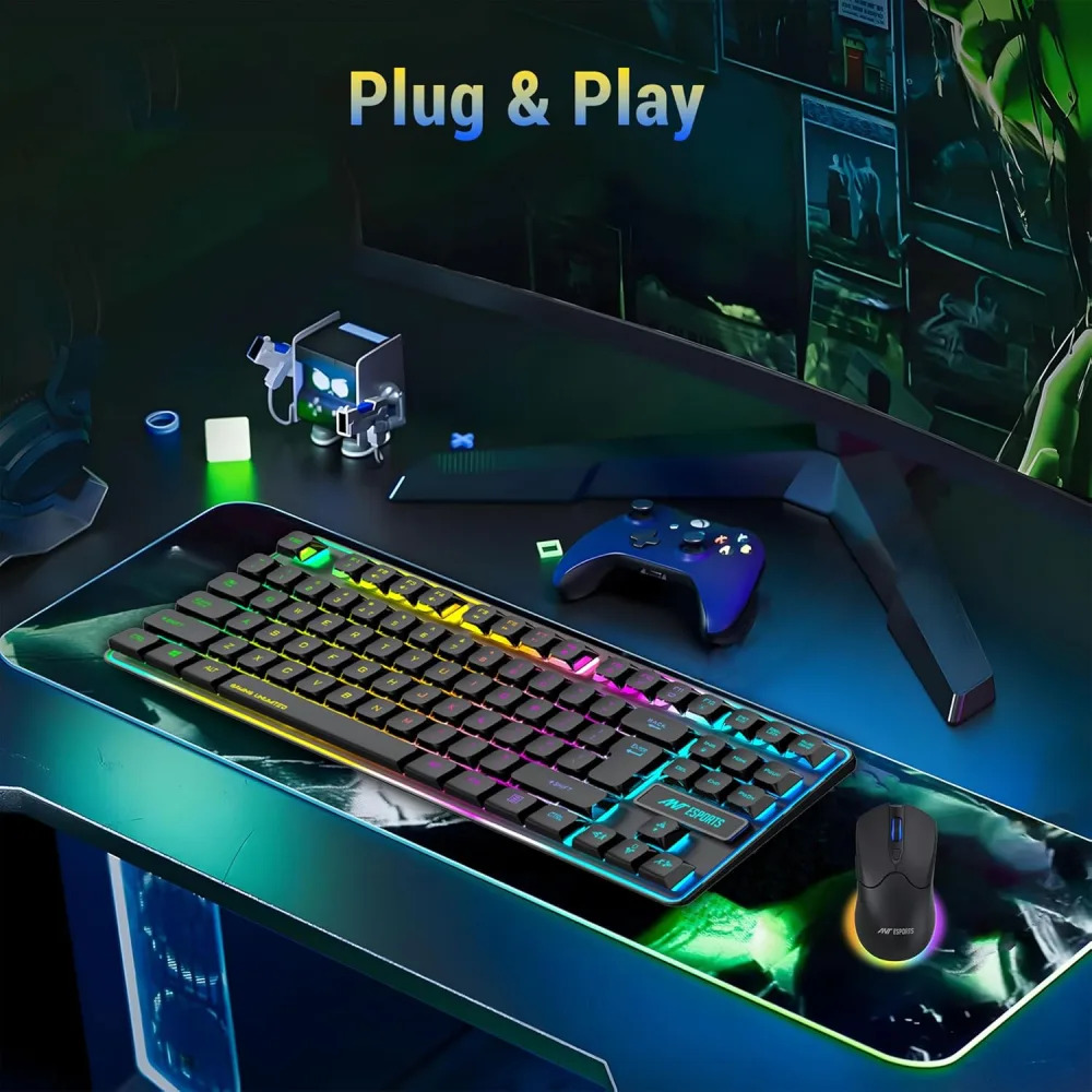Ant Esports Wireless Gaming Keyboard Mouse Combo KM730 PRO TKL Backlit - Image 5