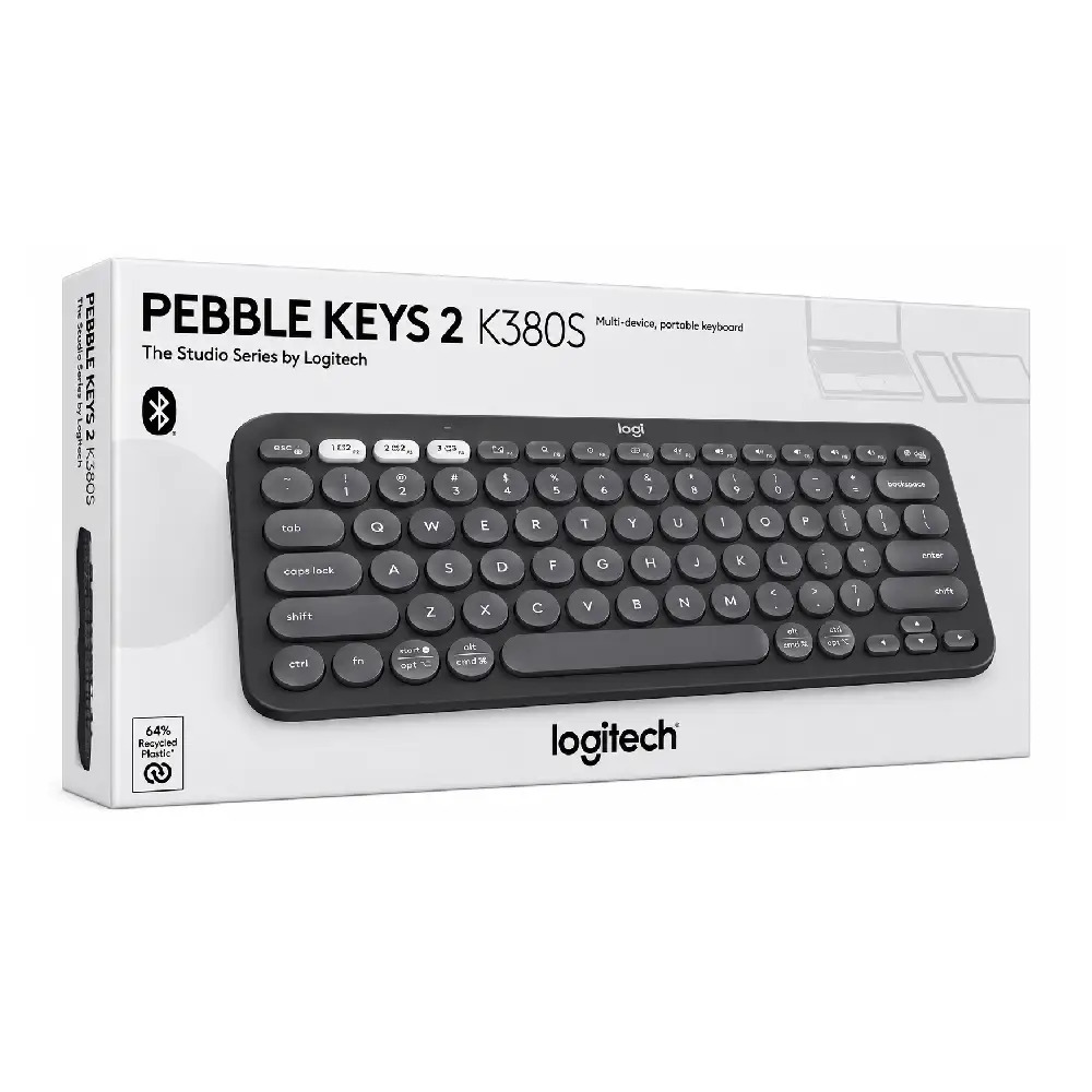 Logitech Bluetooth Keyboard Pebble Keys 2 K380s Black