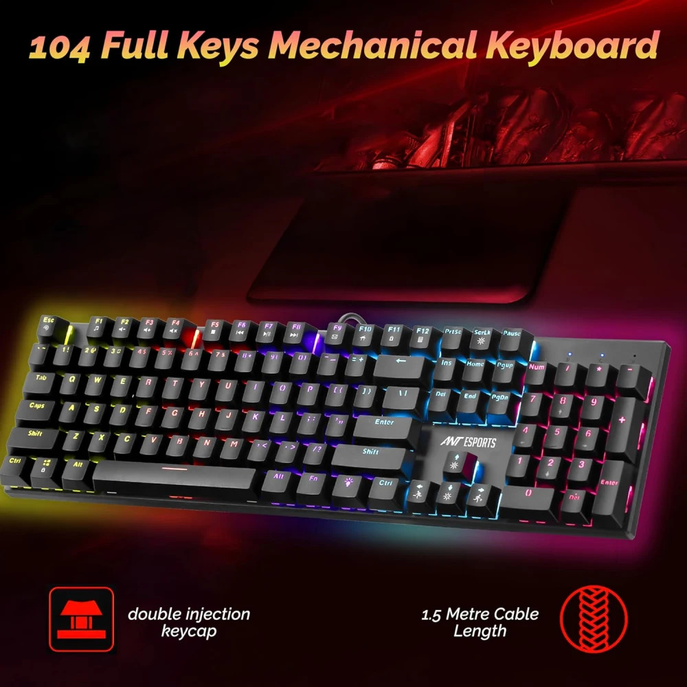 Ant Esports USB Mechanical Gaming RGB Keyboard (Scorpion MK30) - Image 2