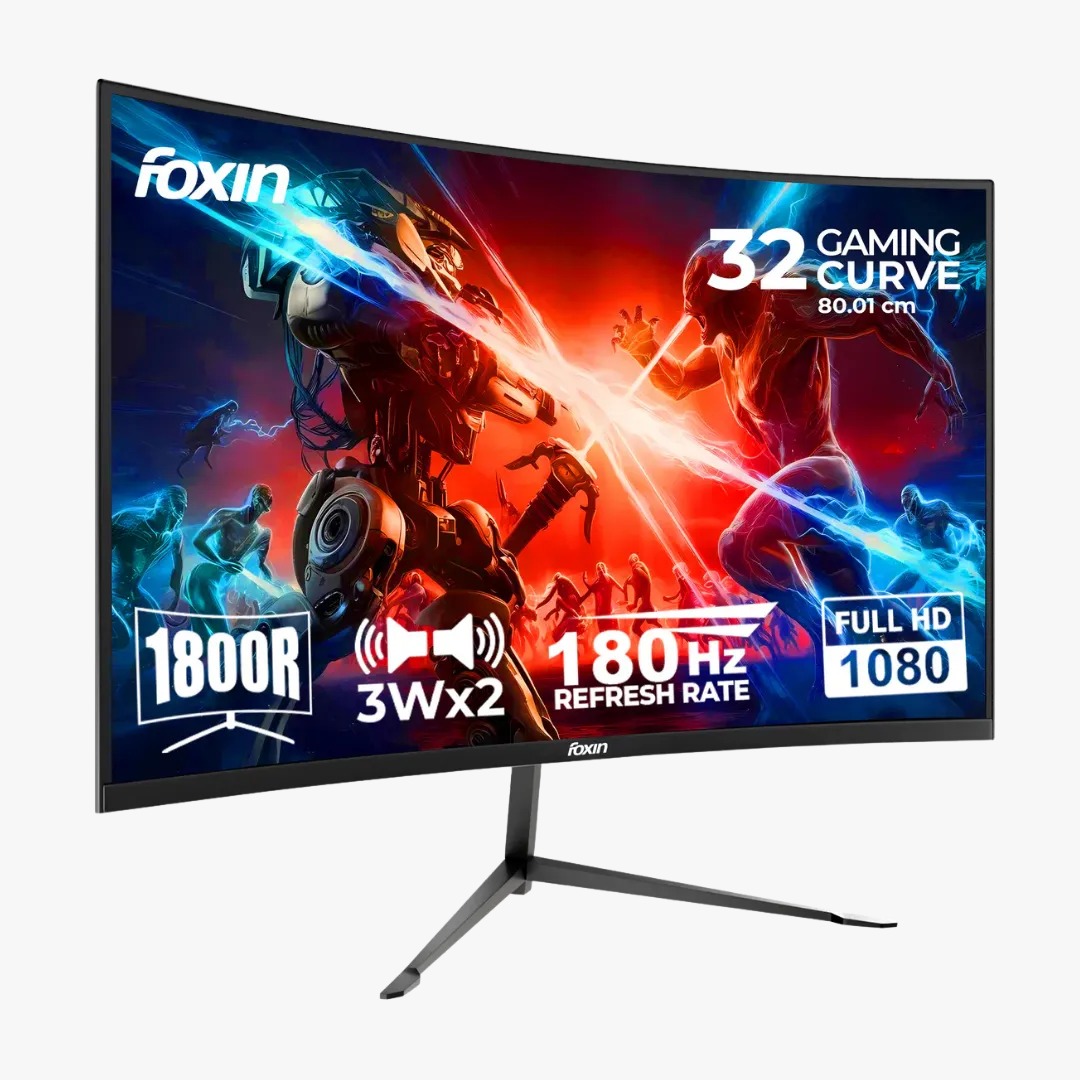 Foxin LED Monitor 32" Curved FHD IPS 200Hz with HDMI | DP | Speaker (Phantom 32)
