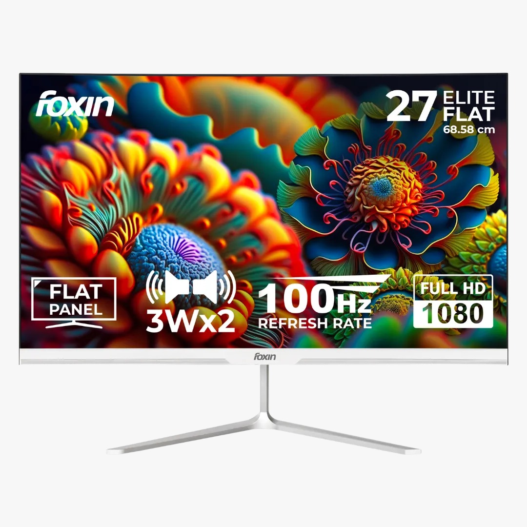 Foxin LED Monitor 27" FHD IPS 100Hz with HDMI | VGA | Speaker (Elite)