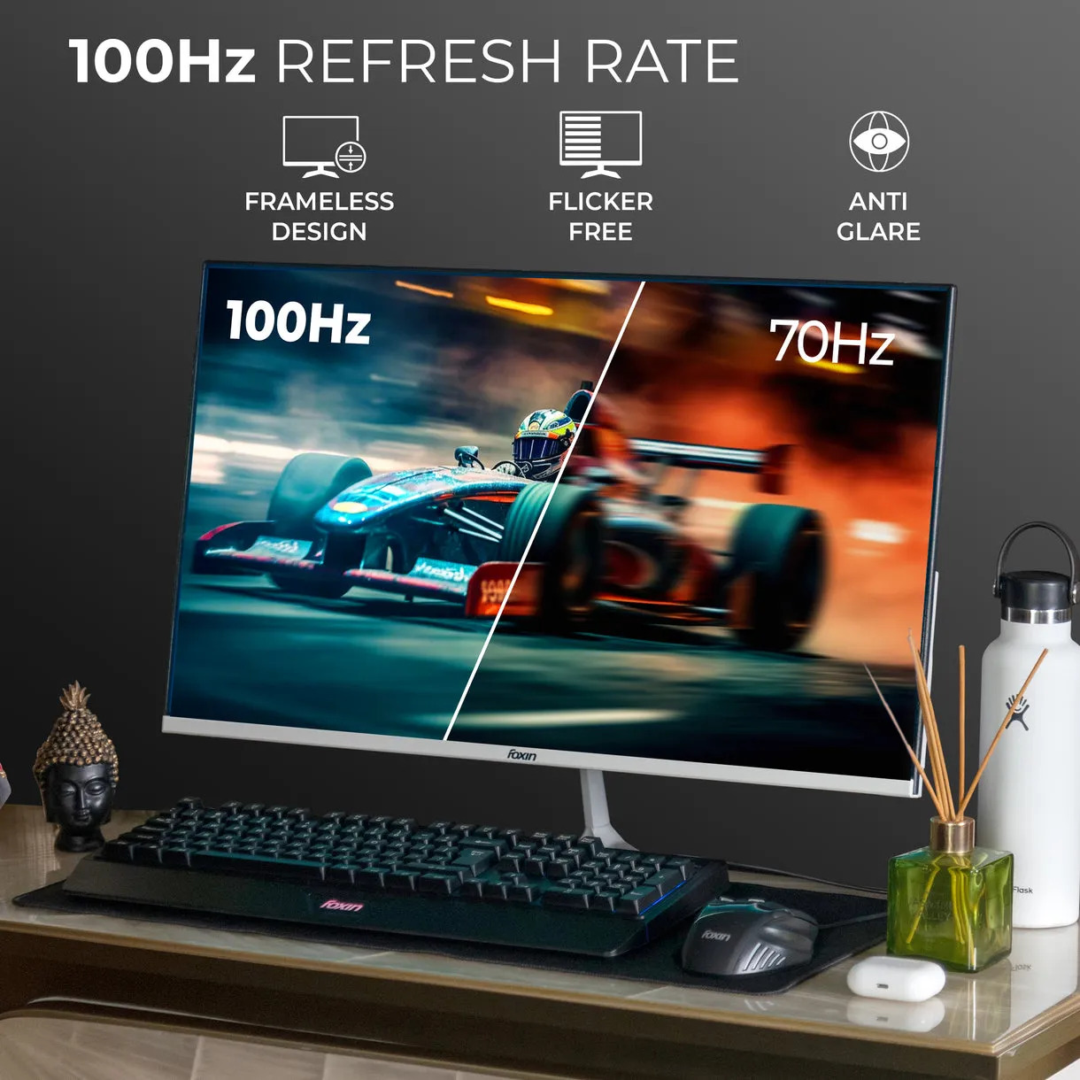 Foxin LED Monitor 27" FHD IPS 100Hz with HDMI | VGA | Speaker (Elite) - Image 3