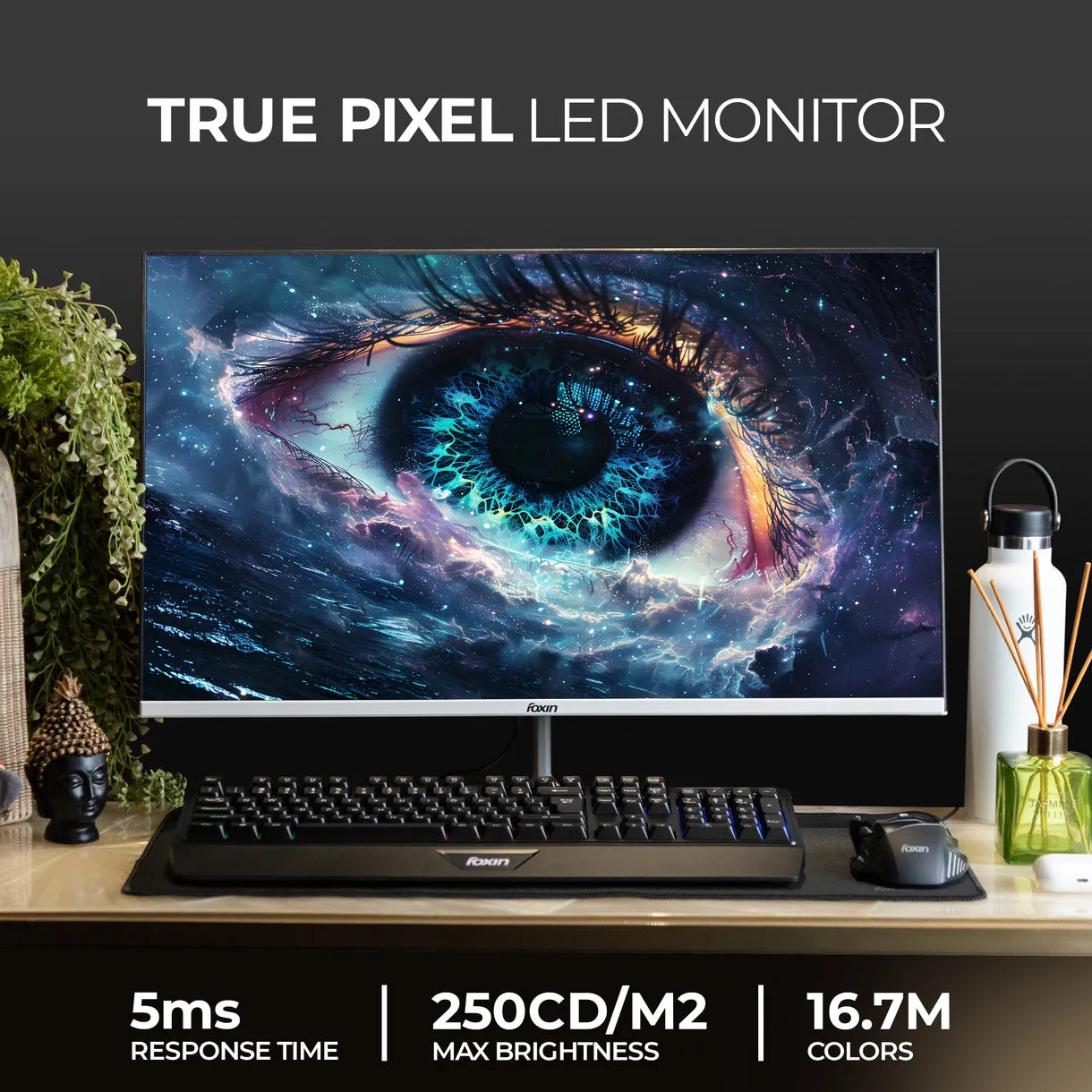 Foxin LED Monitor 27" FHD IPS 100Hz with HDMI | VGA | Speaker (Elite) - Image 4