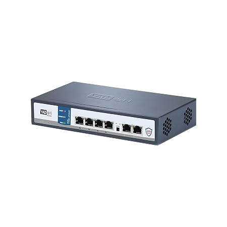YADON - POE Switch with UPS for IP Cameras - 4 POE Ports, 2 Uplink Ports - Powered by Lithium-Ion 15000mAh Battery - Connect Upto 4 Cameras, a NVR, and a Router - Y100-4P2UP