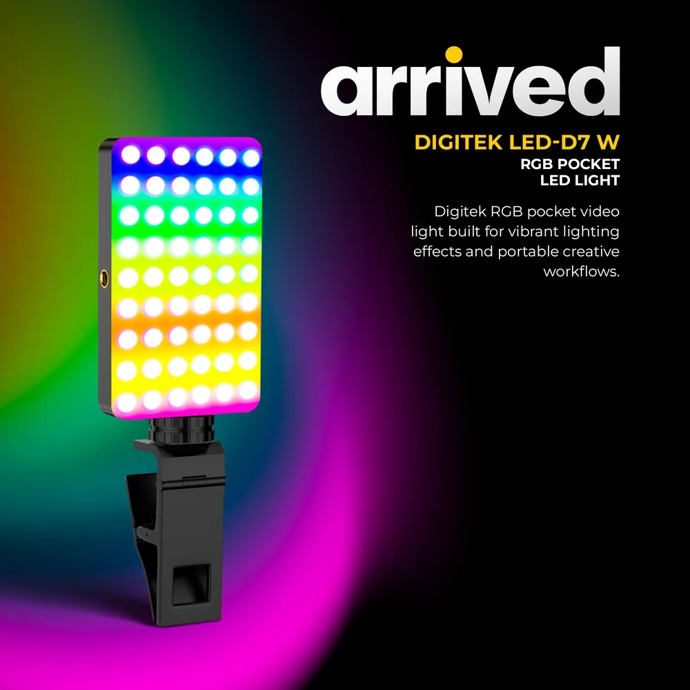 DigiTek Portable RGB LED Video Light With Built In Battery (D7W RGB) - Image 3
